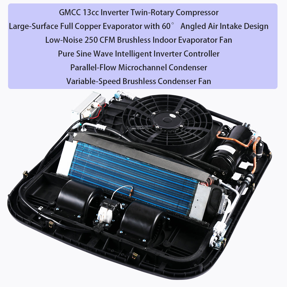 12V 10000BTU Rooftop RV Air Conditioner for RV, Van, Camper, Truck KrysCape