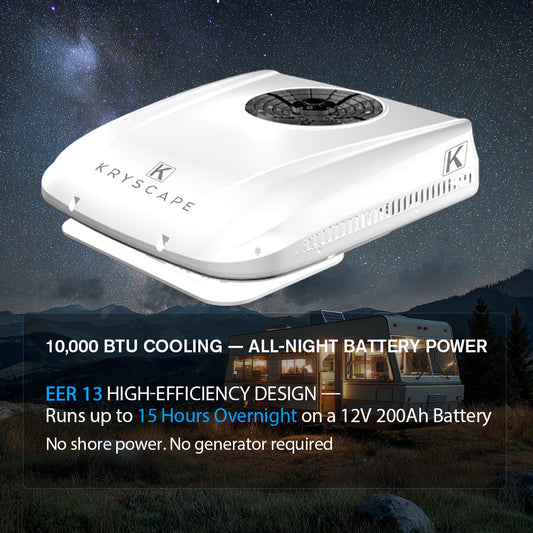 12V 10000BTU Rooftop RV Air Conditioner for RV, Van, Camper, Truck KrysCape