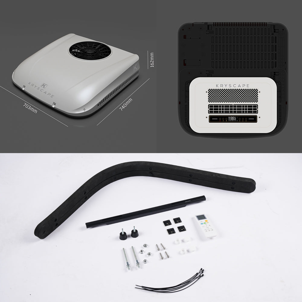 12V 10000BTU Rooftop RV Air Conditioner for RV, Van, Camper, Truck KrysCape
