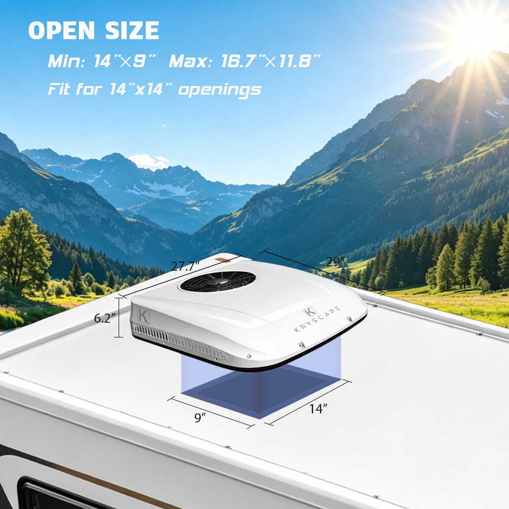 12V 10000BTU Rooftop RV Air Conditioner for RV, Van, Camper, Truck KrysCape
