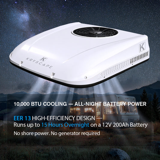 12V 10000BTU Rooftop RV Air Conditioner for RV, Van, Camper, Truck KrysCape