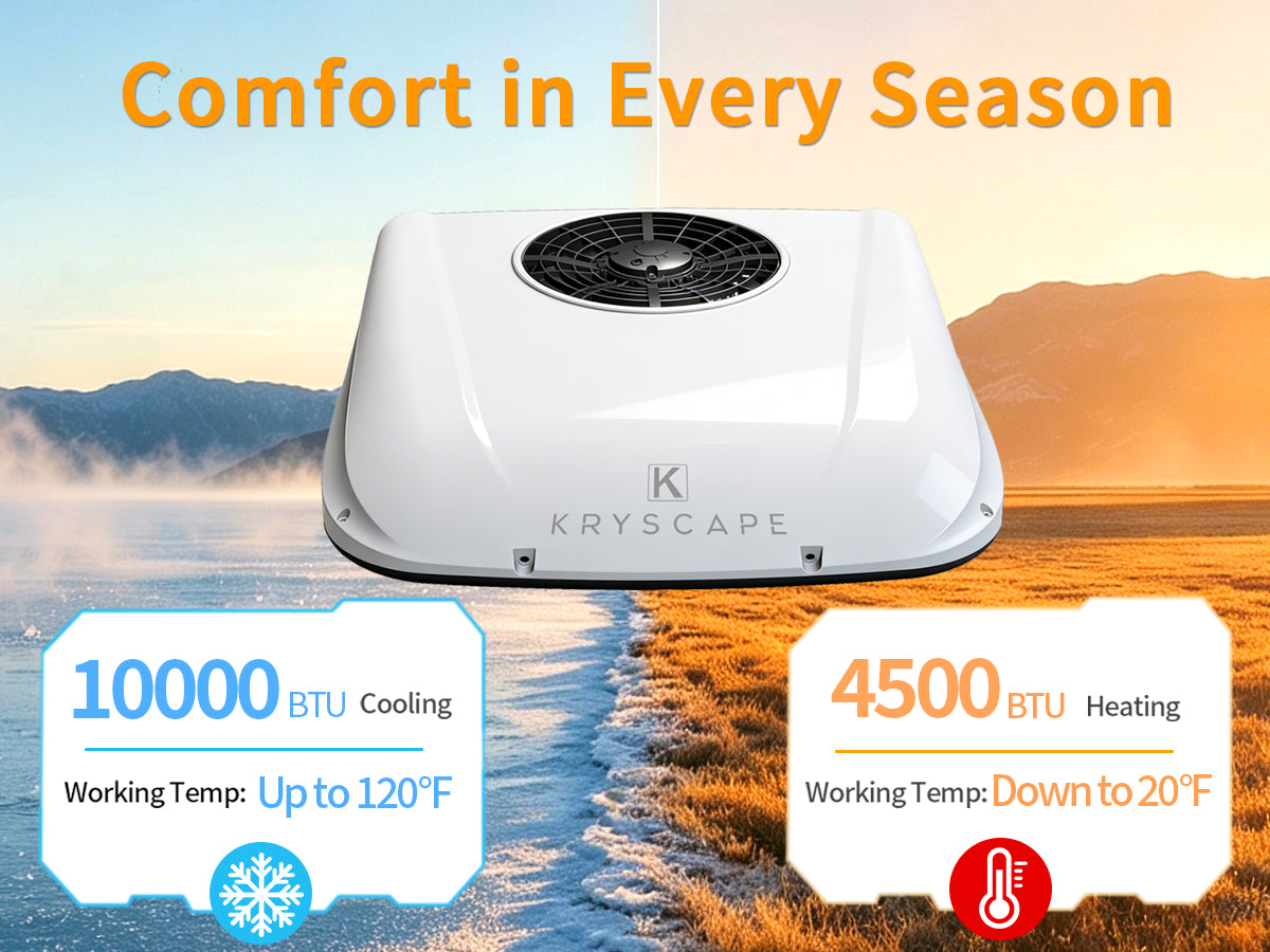 12V 10000 BTU Rooftop RV Air Conditioner for RV, Van, Camper, Truck