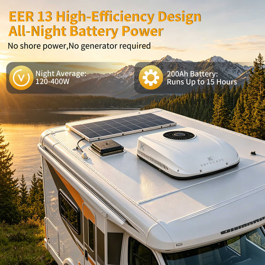 12V 10000BTU Rooftop RV Air Conditioner for RV, Van, Camper, Truck KrysCape